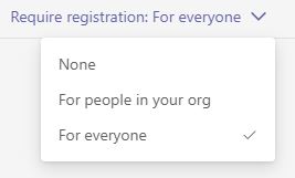 Require registration