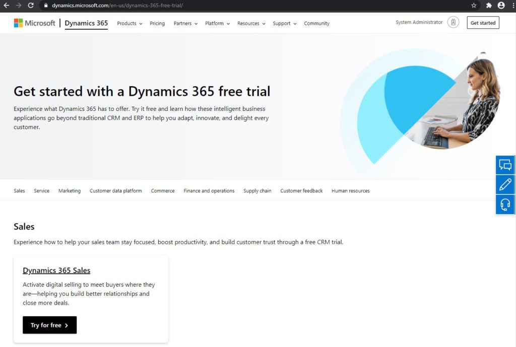 Dynamics 365 free trial